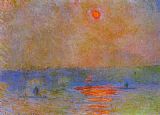 Claude Monet Waterloo Bridge Sunlight in the Fog painting